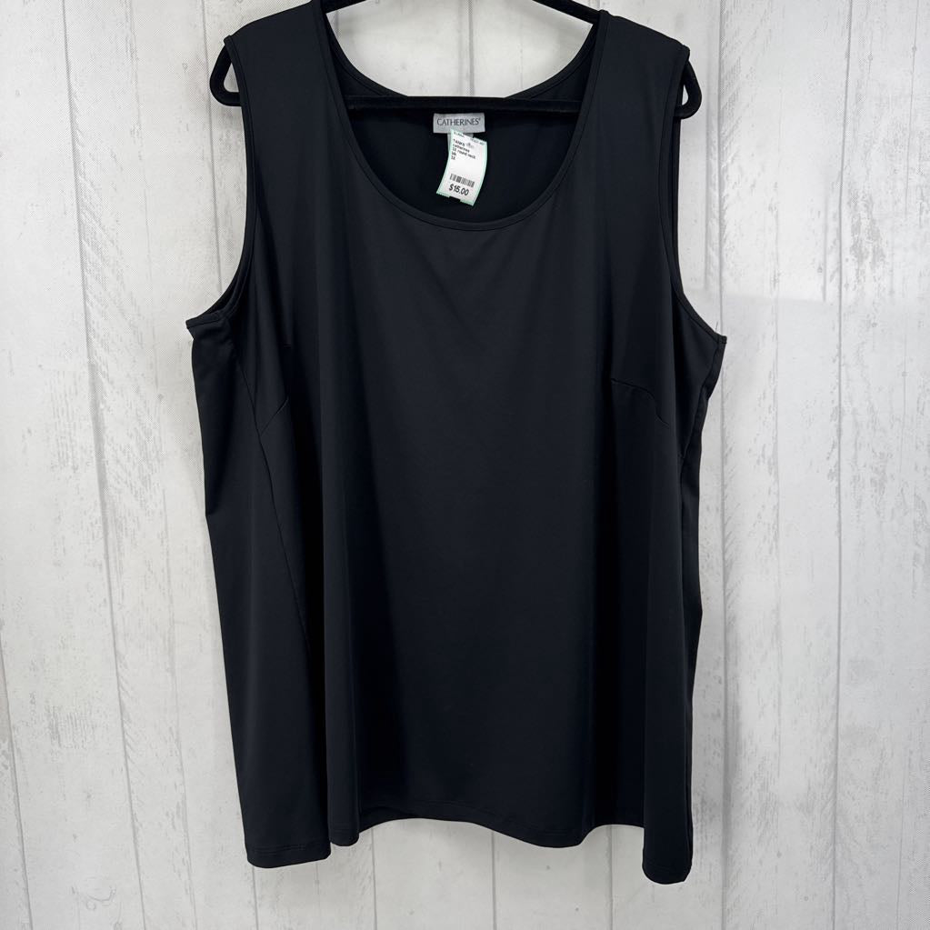 3X round neck basic tank