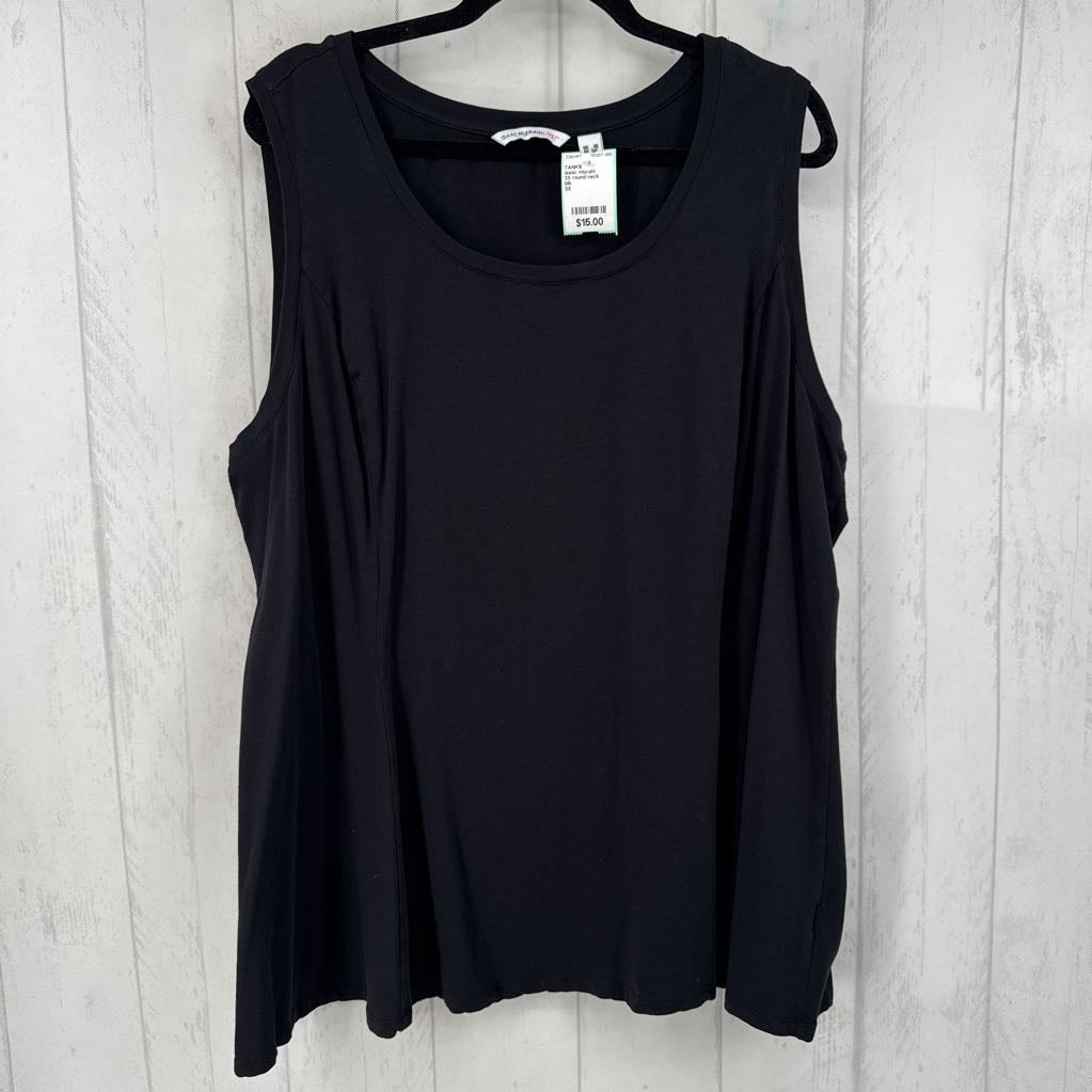 3X round neck basic tank