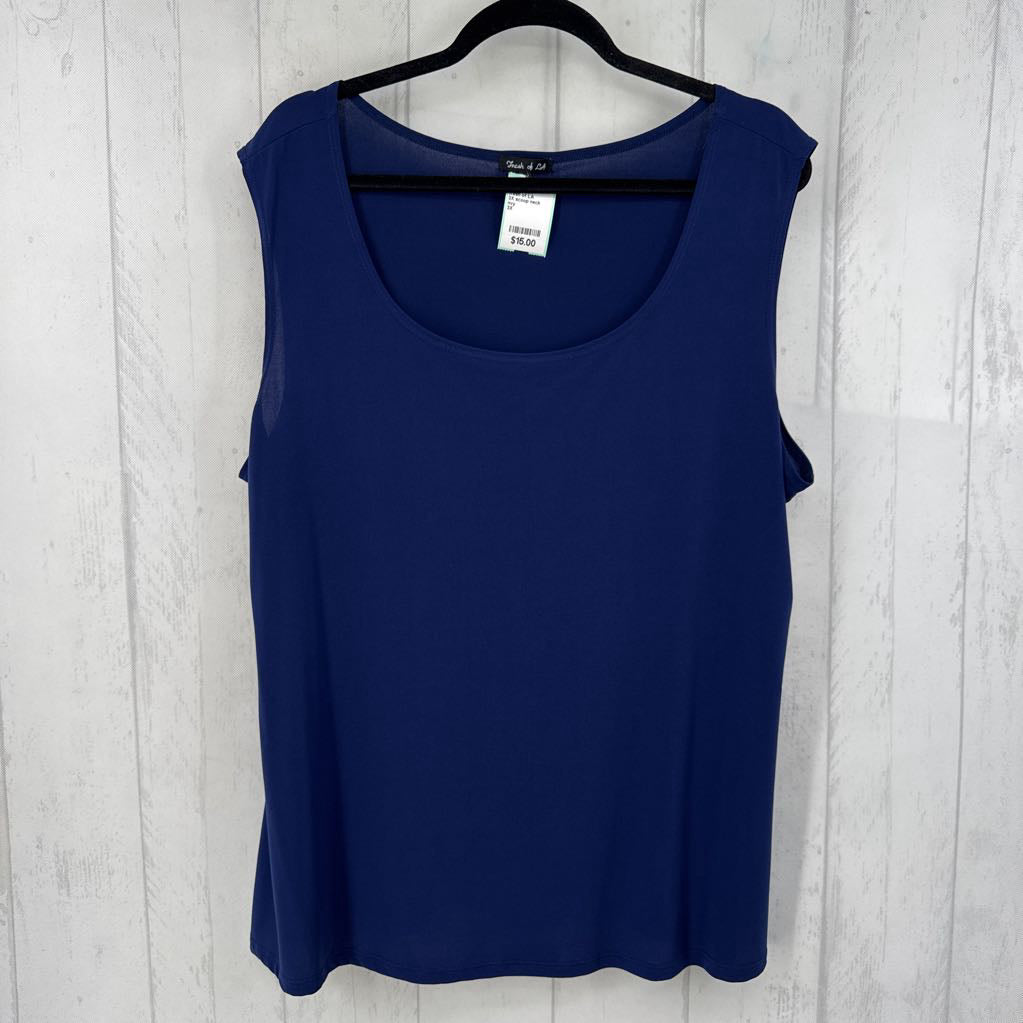 3X scoop neck basic tank