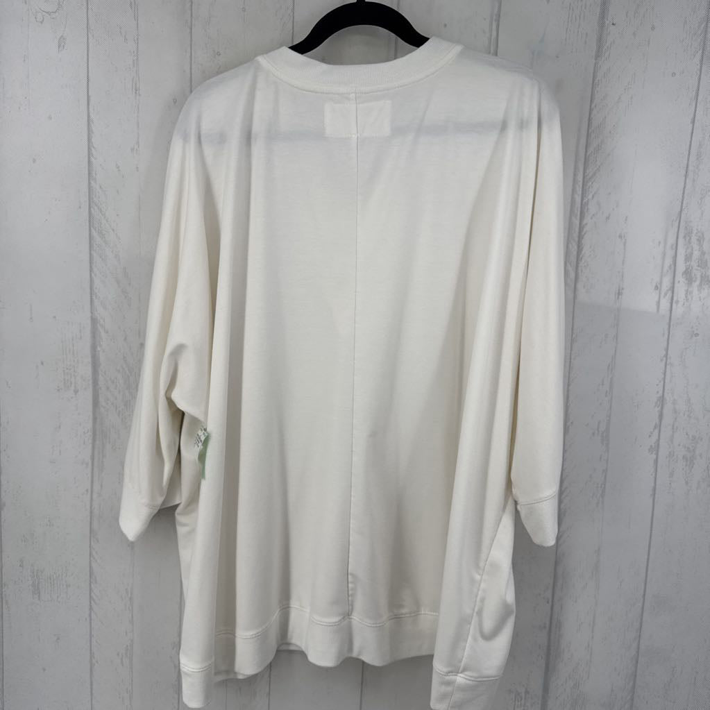 3X lace up front sweatshirt