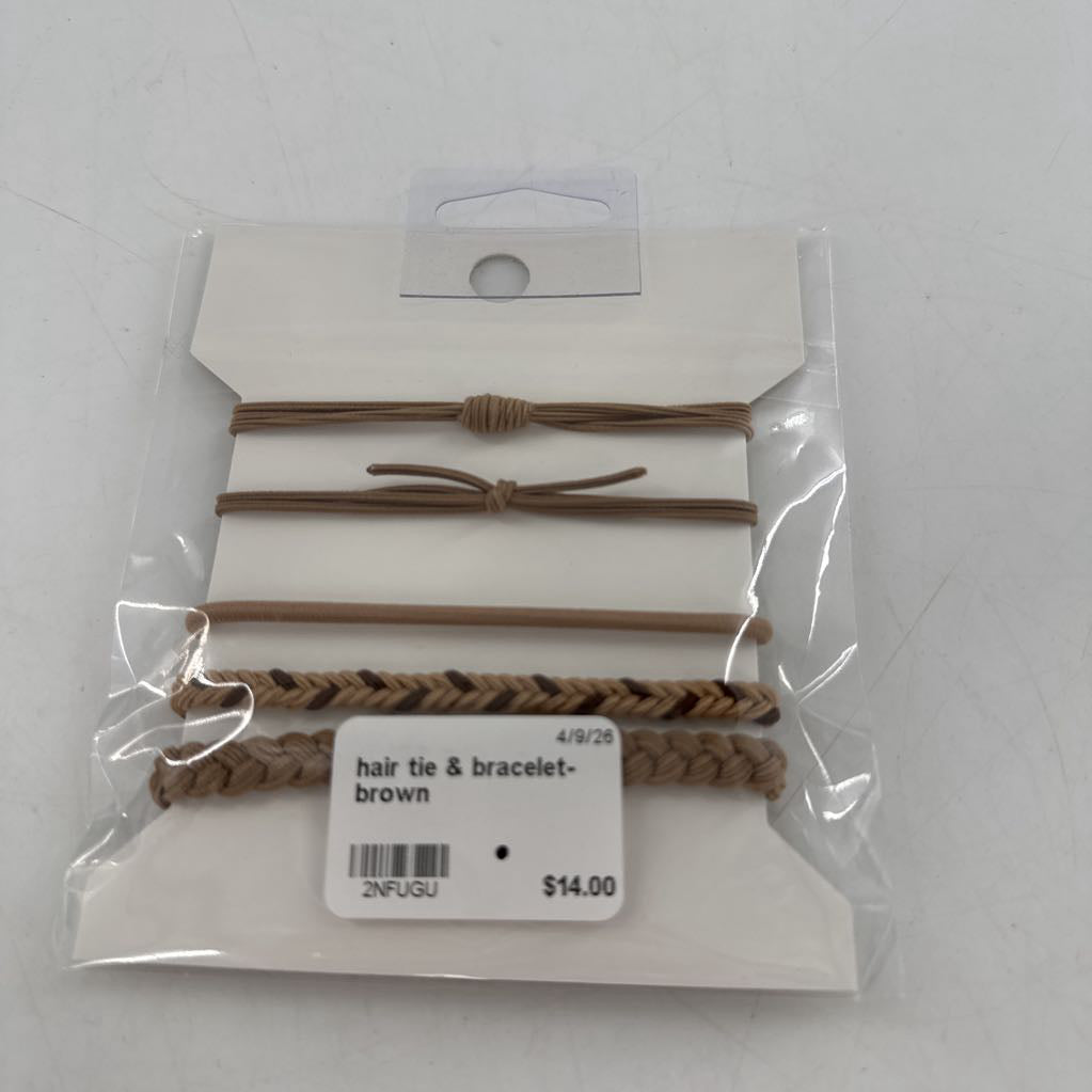 hair tie & bracelet-brown