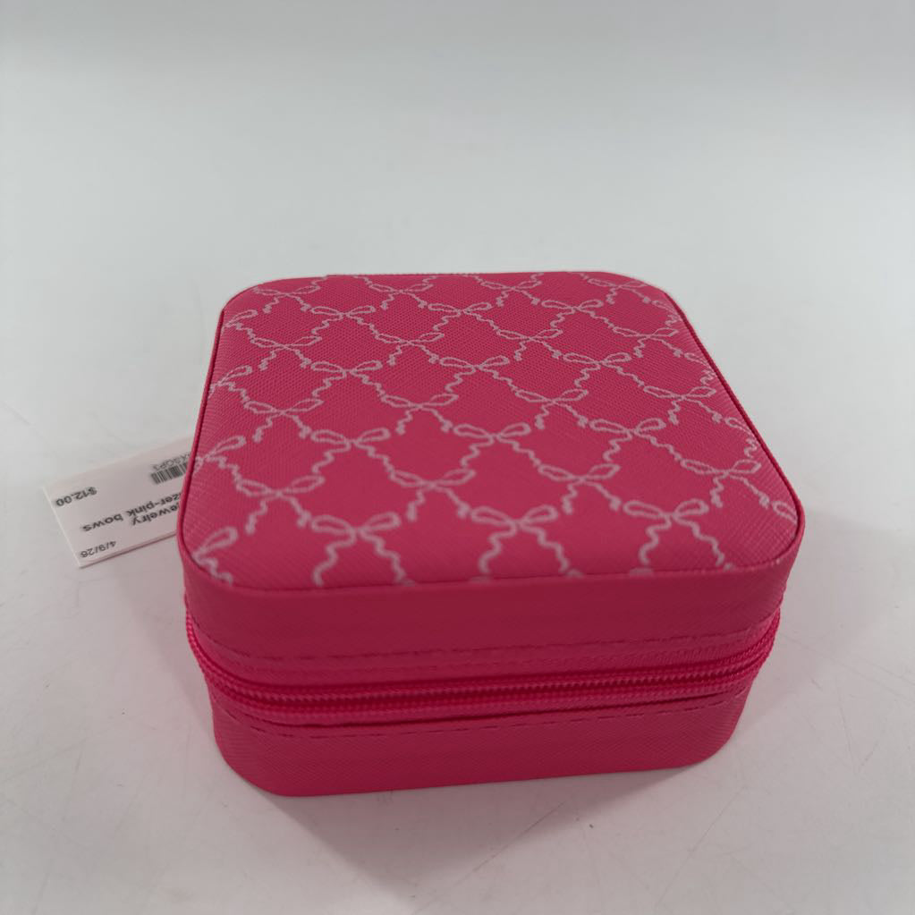 travel jewelry organizer-pink bows
