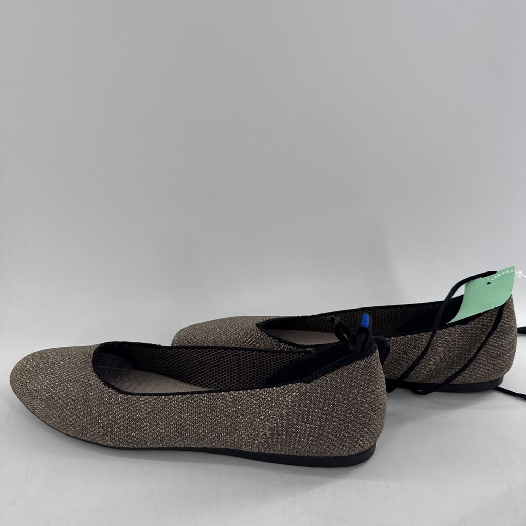 9 mesh metallic ballerina flat