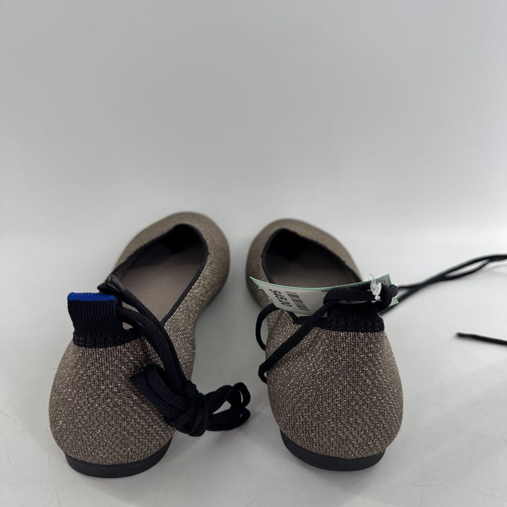 9 mesh metallic ballerina flat
