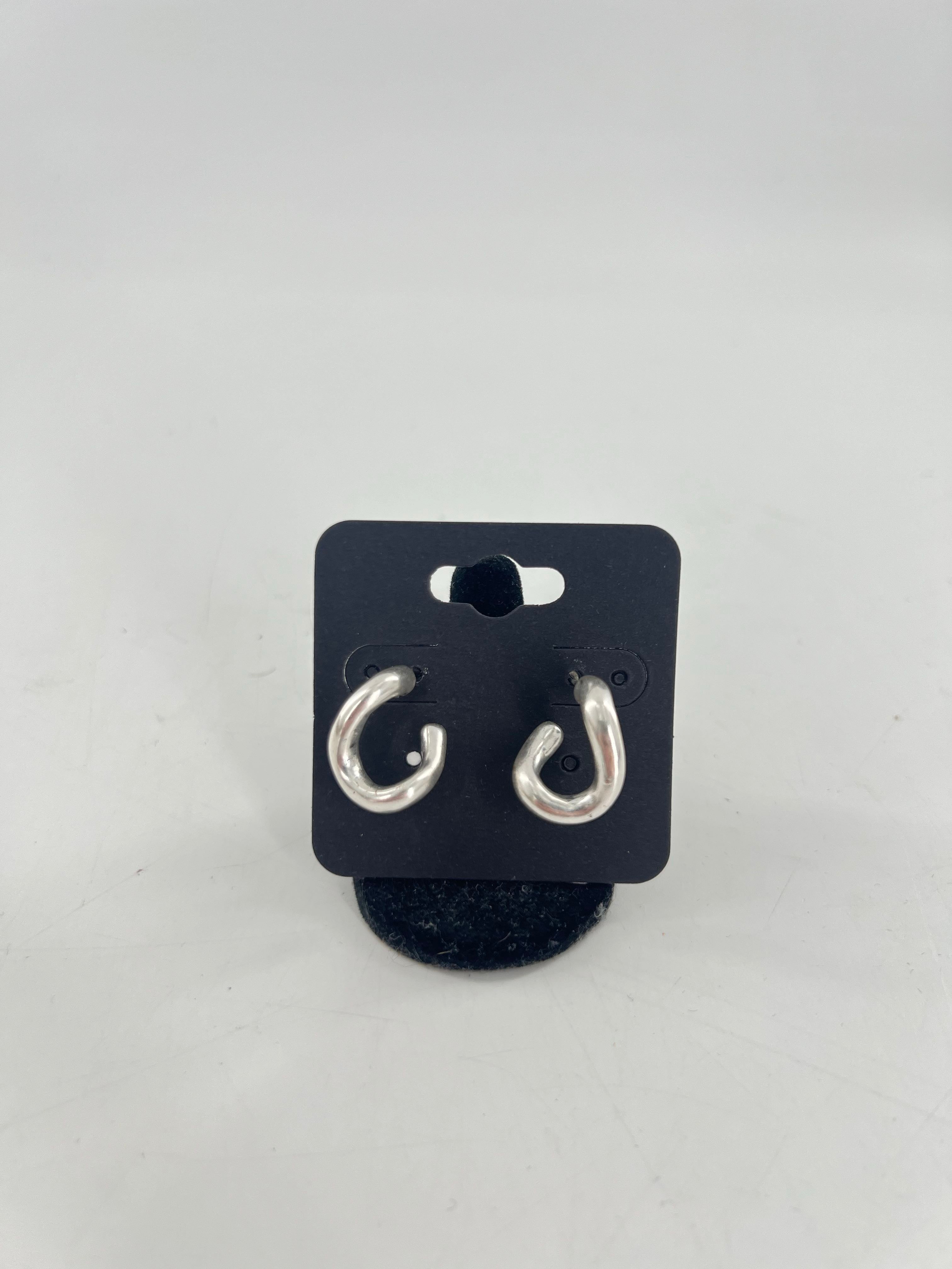silver twist earrings