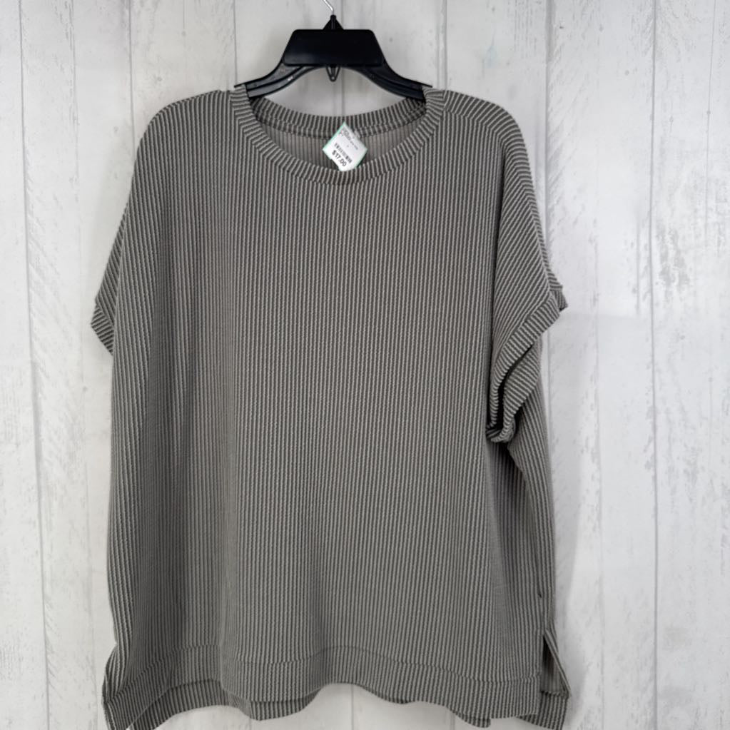 L ribbed s/s top