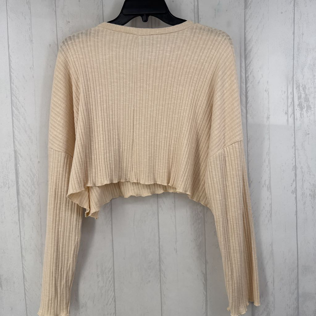 M ribbed crop l/s top