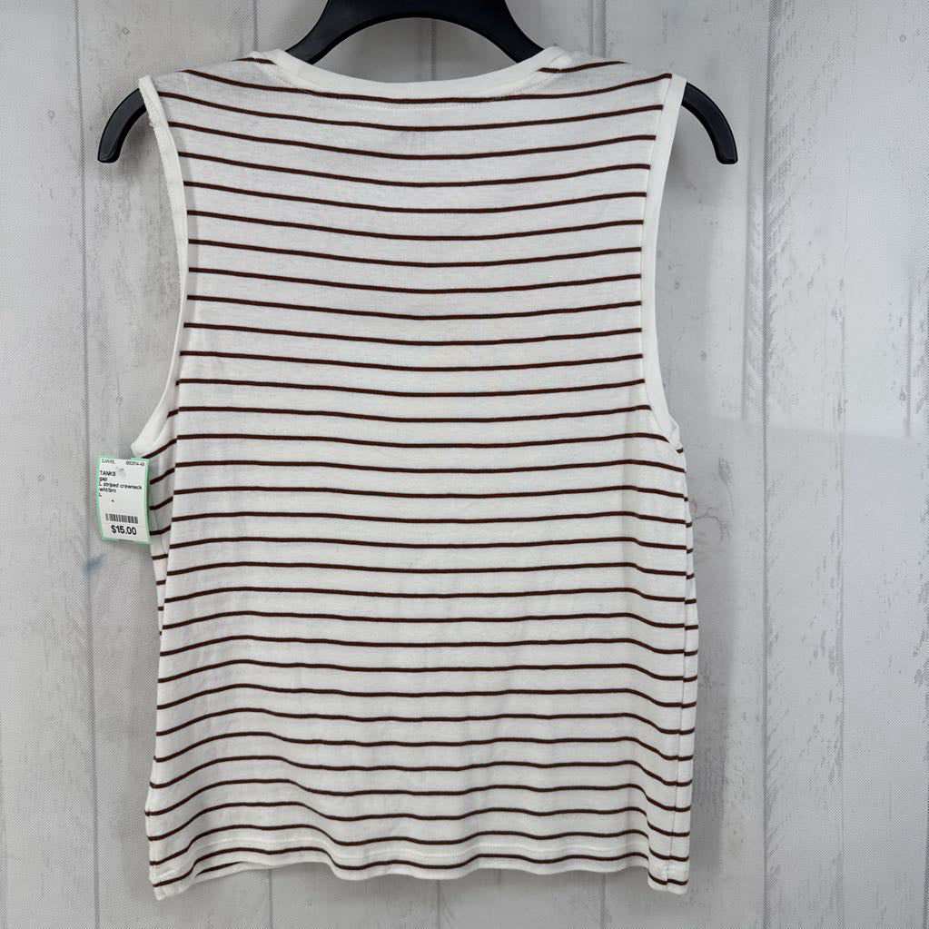 L striped crewneck tank