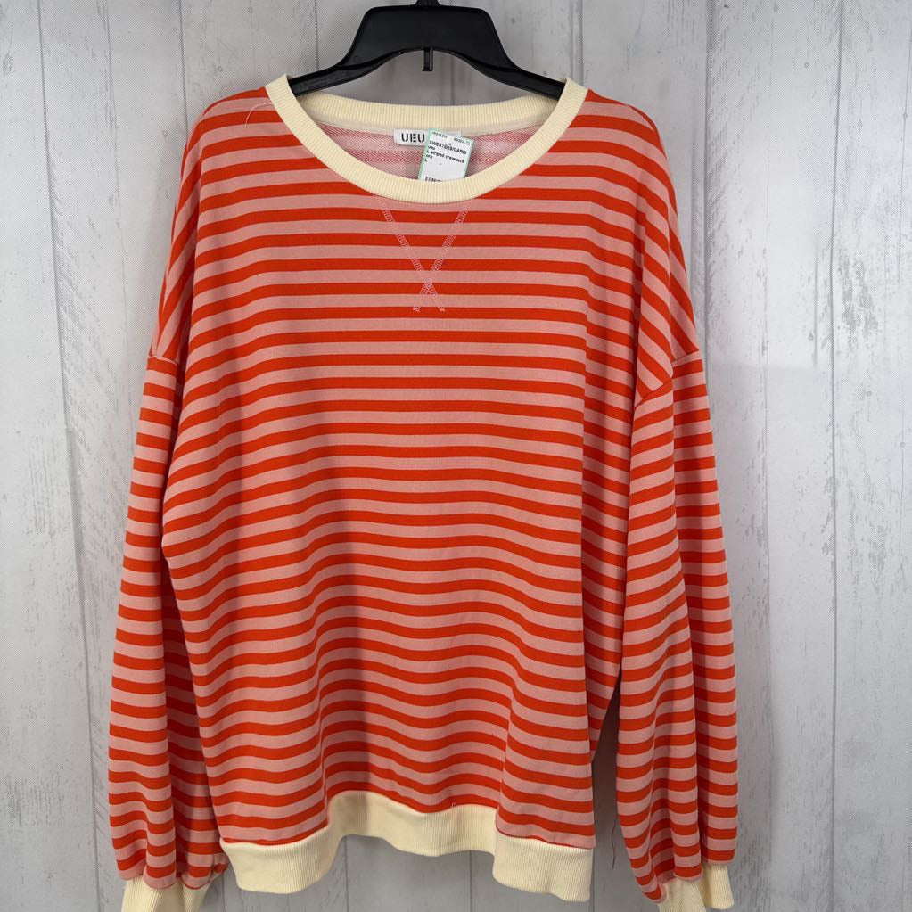 L striped crewneck sweatshirt