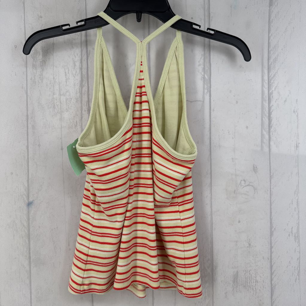 L ribbed striped t-back tank