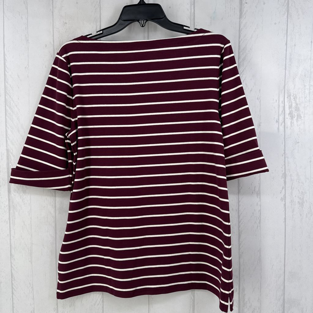 XL striped elbow slv tee