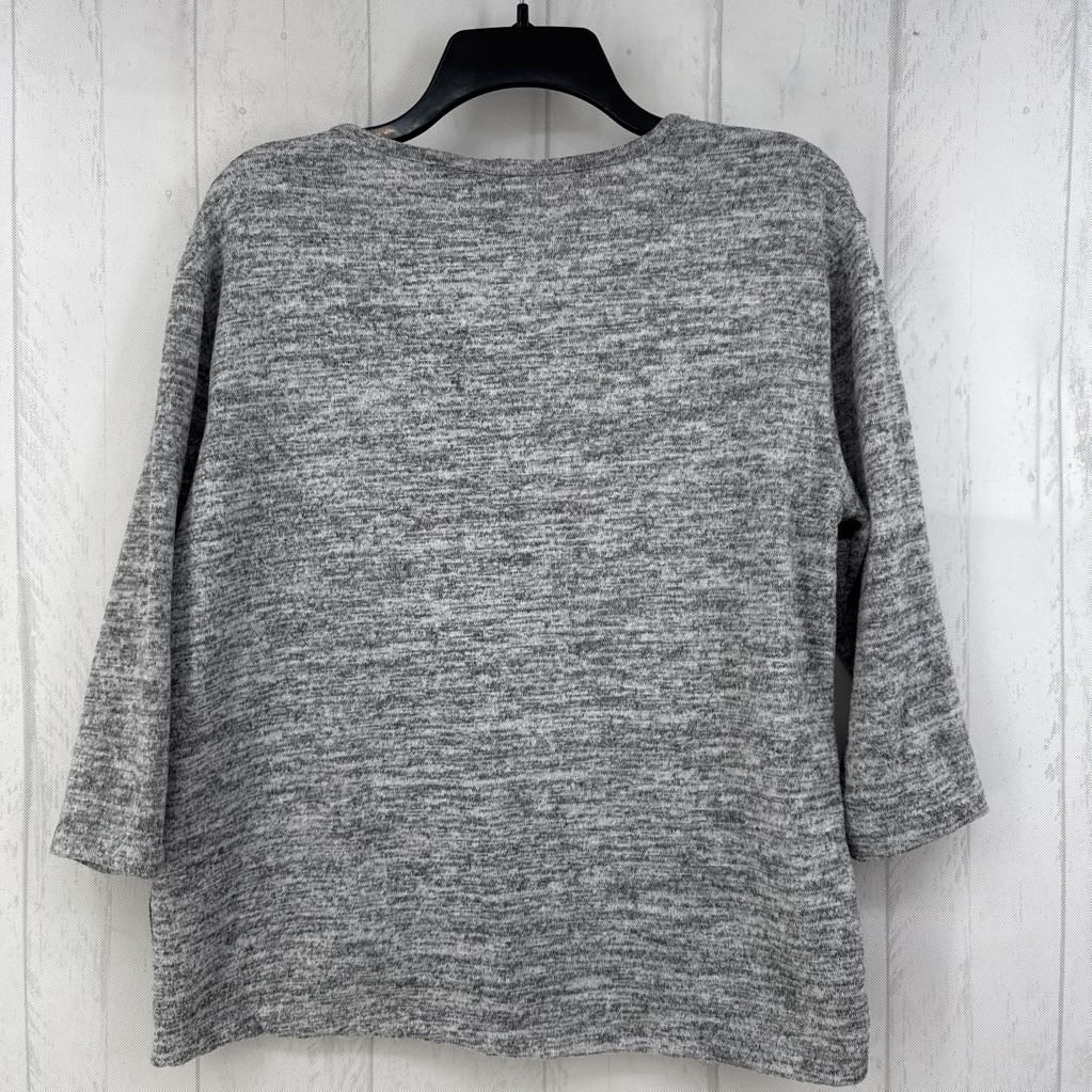 Lp flo print colorblock 3/4 slv top