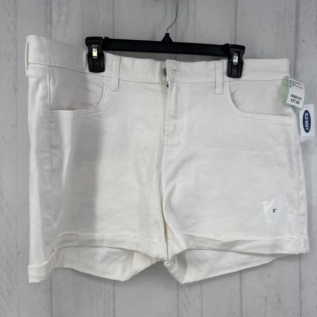 16 rolled hem jean shorts