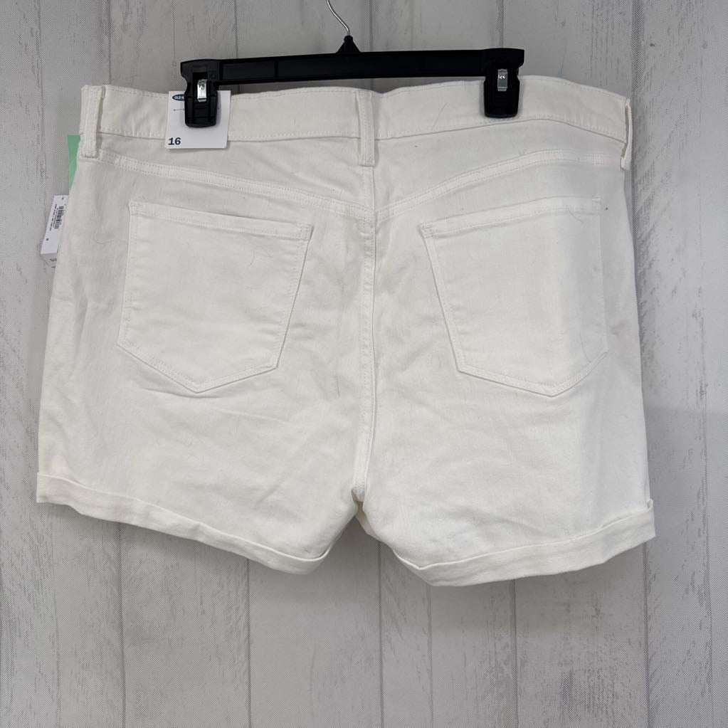 16 rolled hem jean shorts