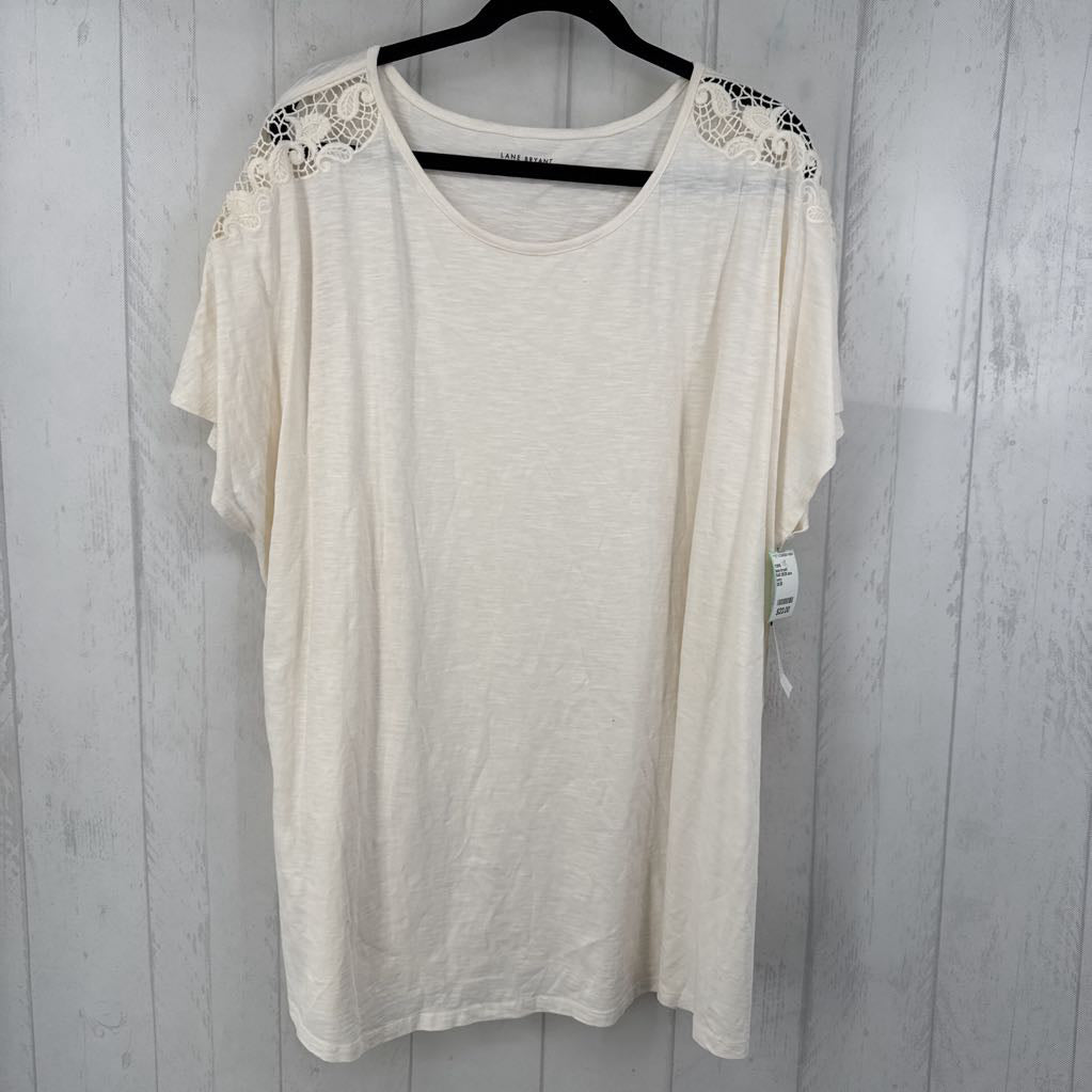 R45 26/28 lace detail s/s tee