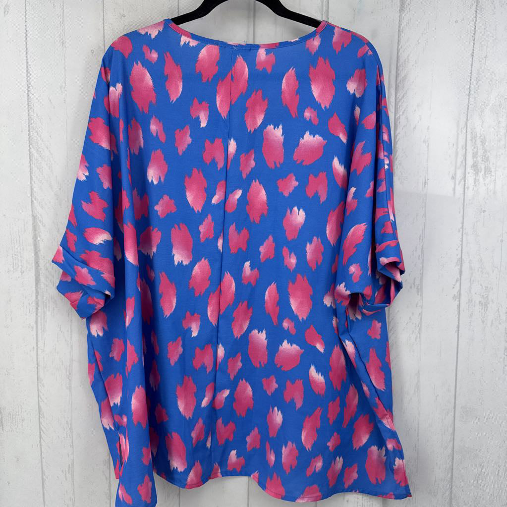 R43 1X printed v-neck dolman slv top s/s
