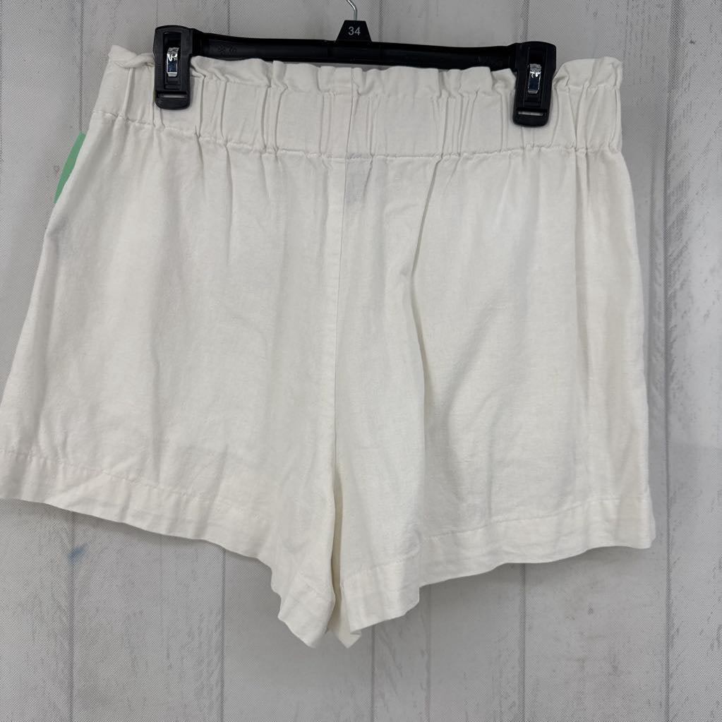 M linen blend shorts