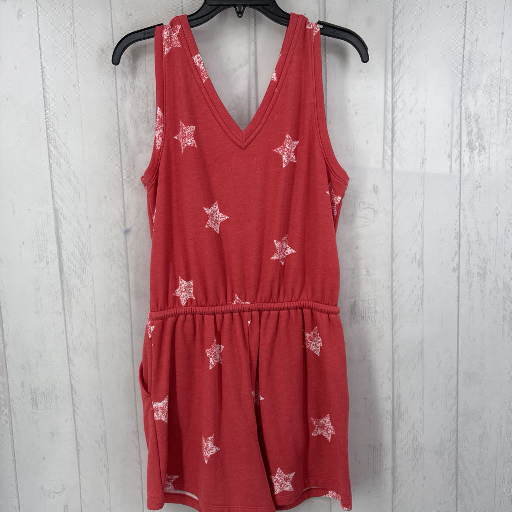 S star print slvls romper
