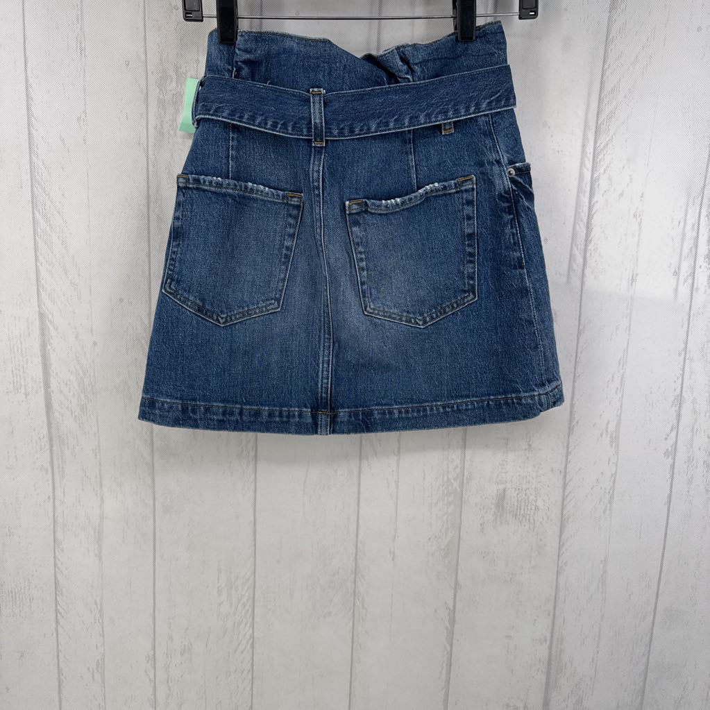 26 belted jean skirt