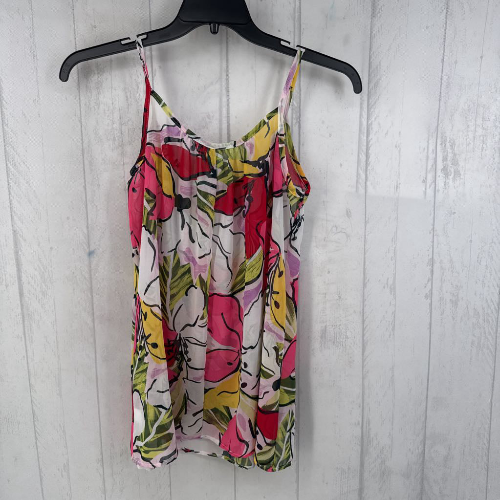 S/M sheer flo print tank