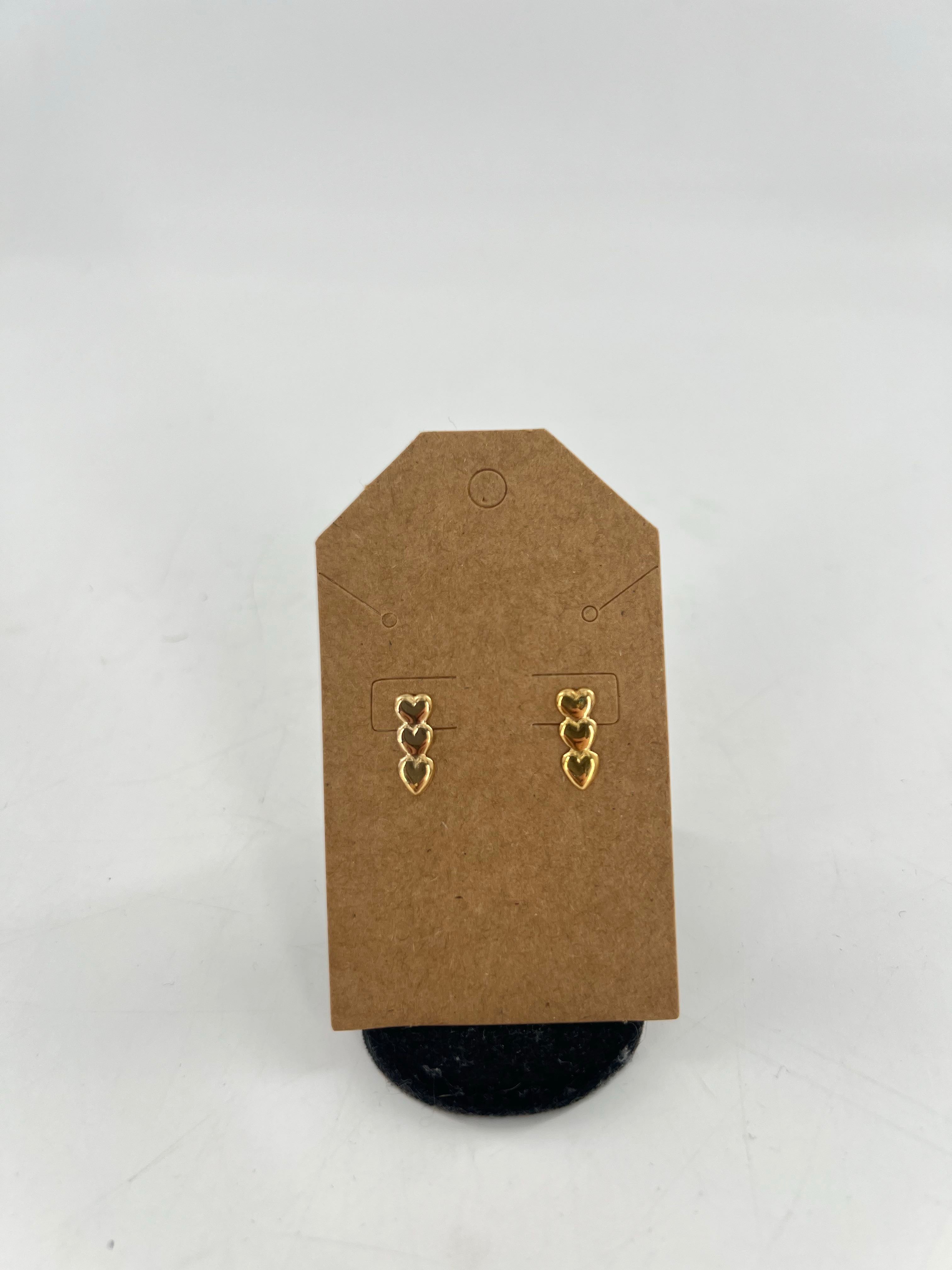 gold heart earrings