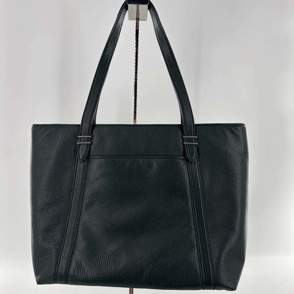 pebbled top zip tote
