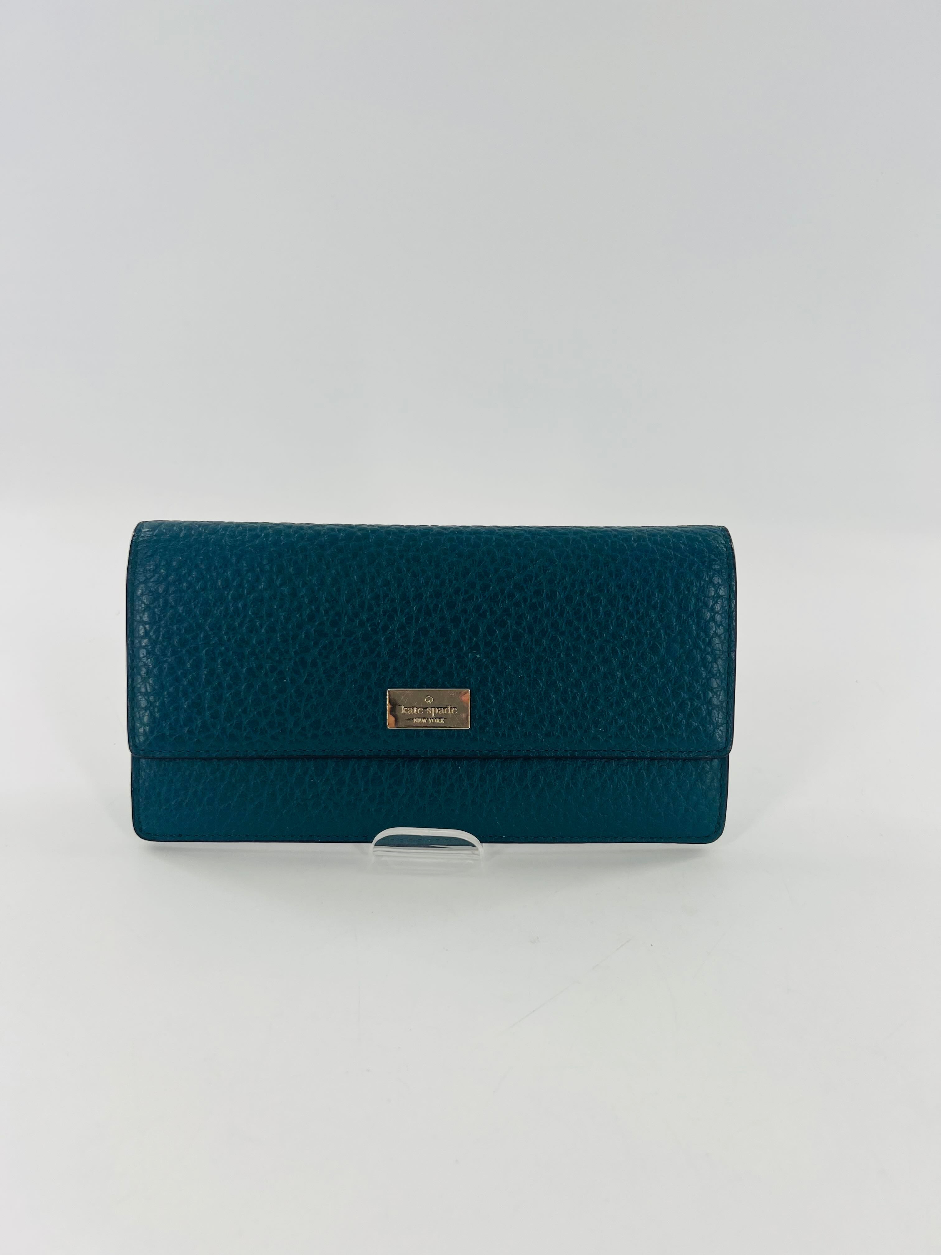 pebbled flap wallet