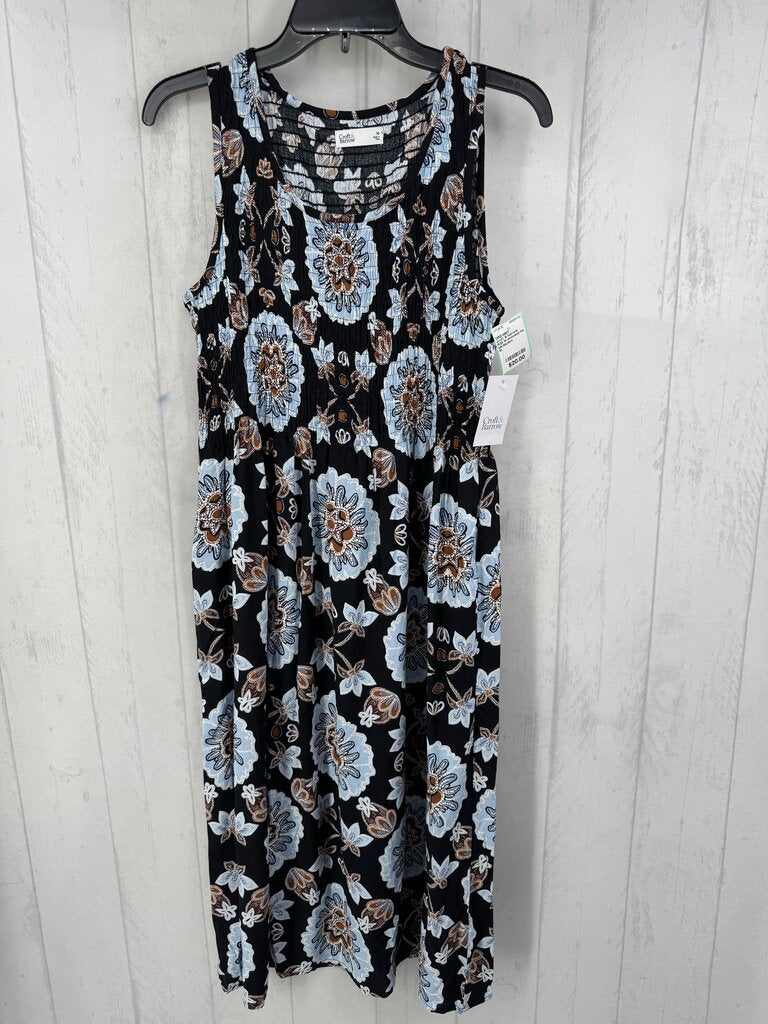 R30 M smocked flo print slvls dress
