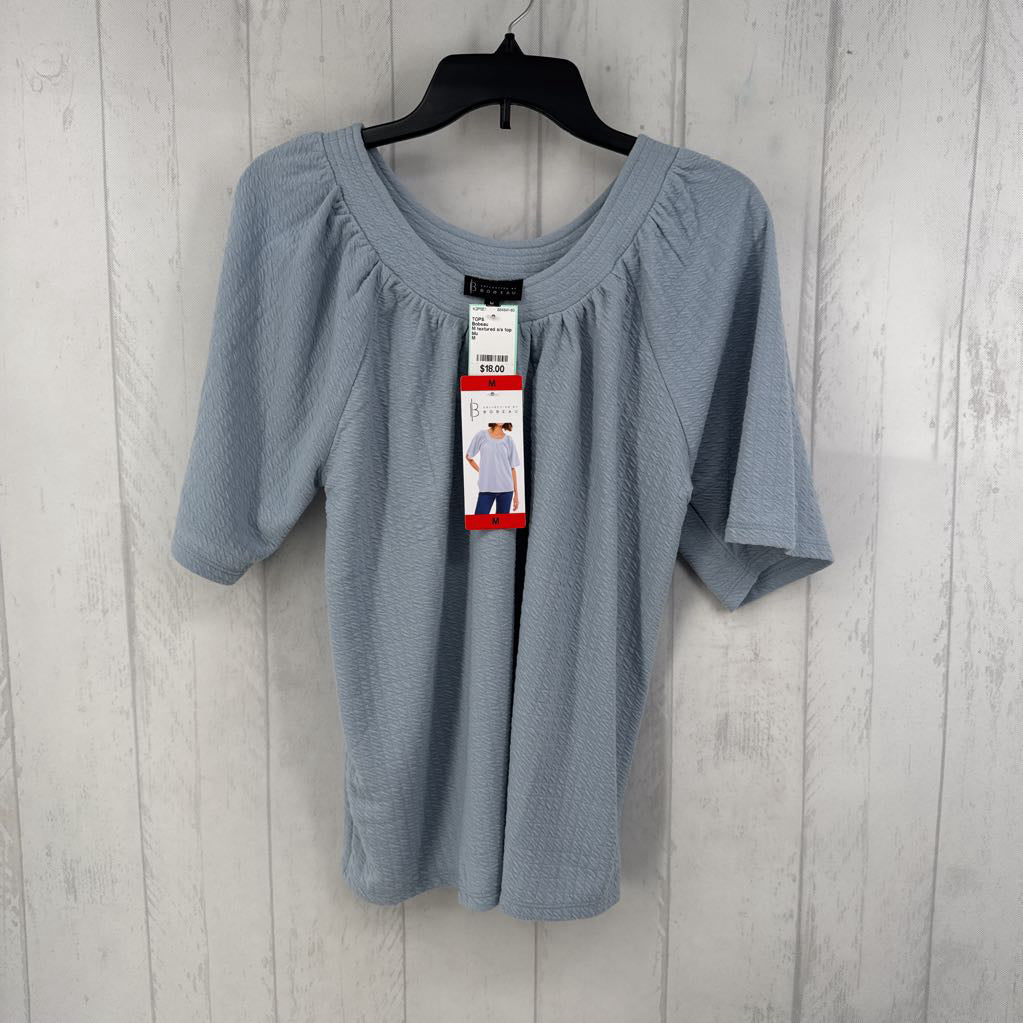 M textured s/s top