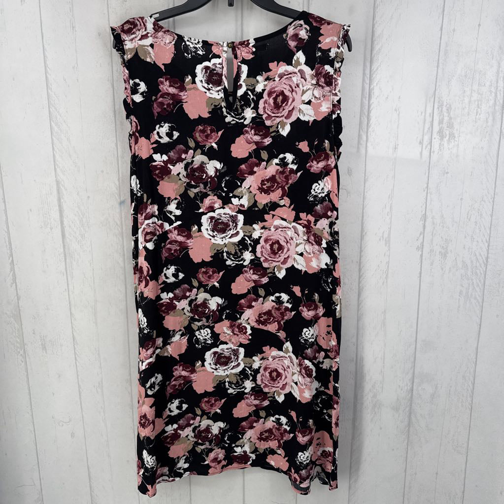 XL flo print slvls dress