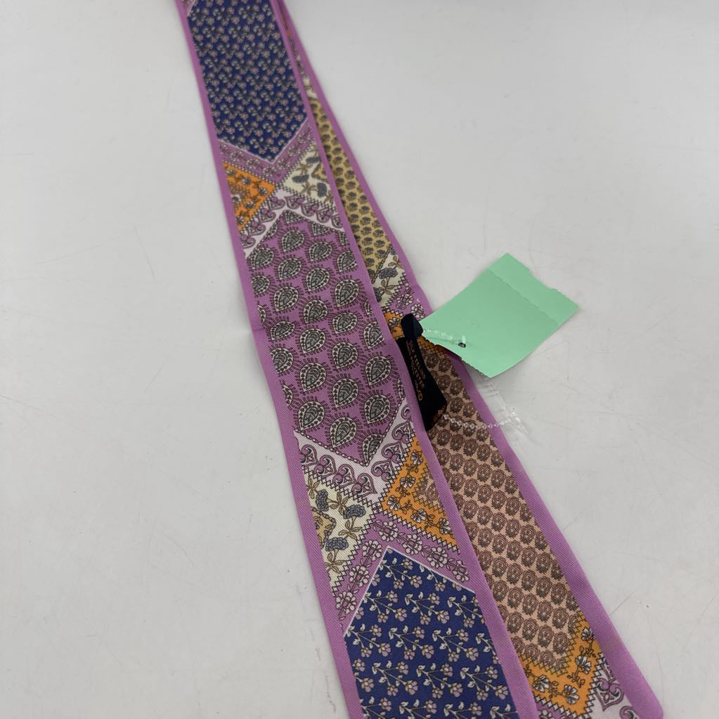 twilly scarf-purple paisley/floral