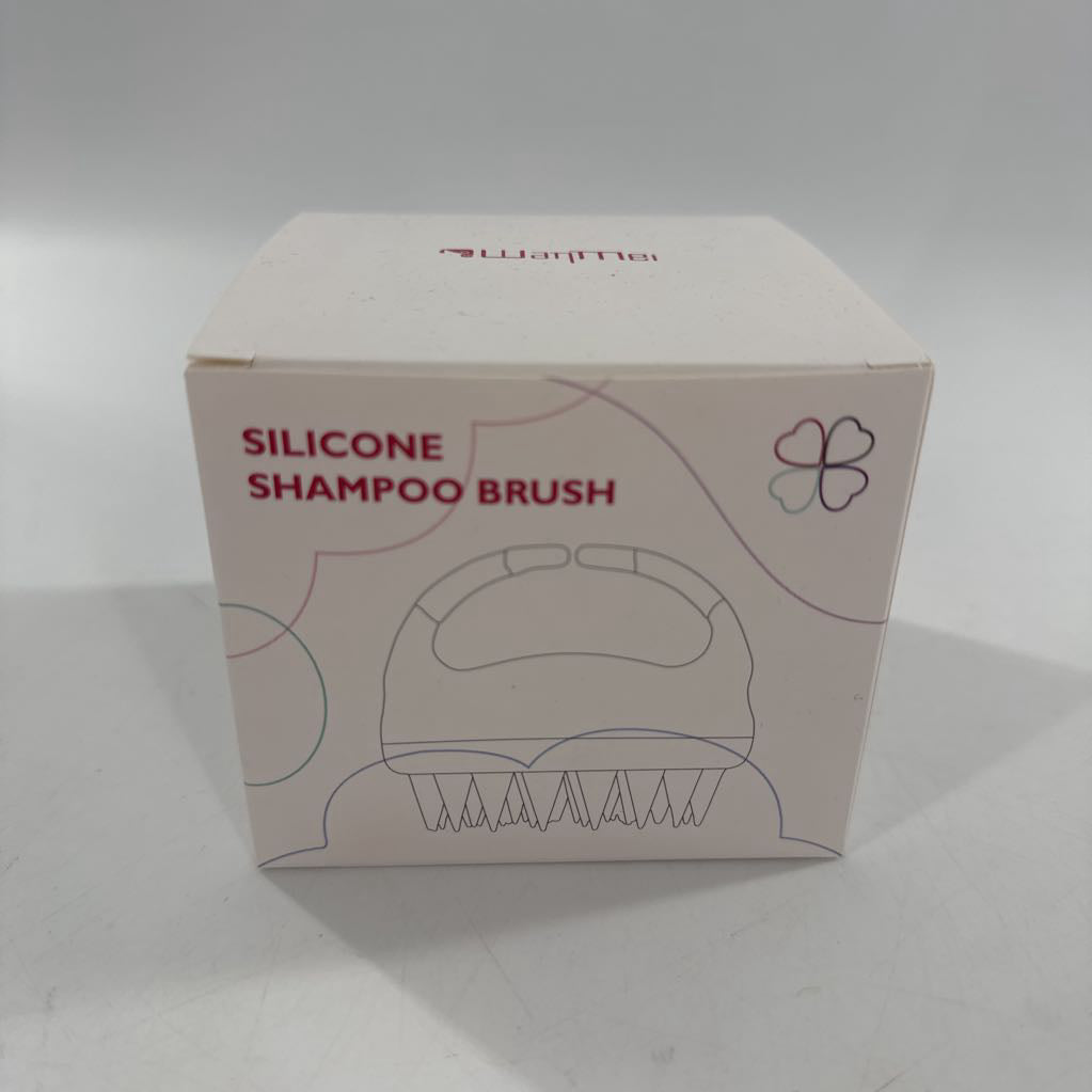 silicone shampoo brush-Lt rose