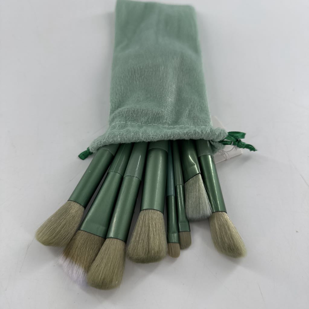 13pc makeup brush set-sage