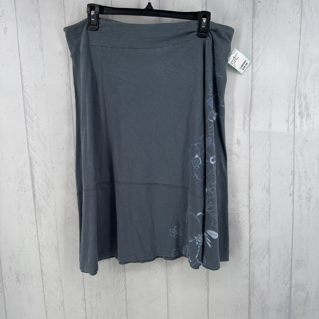 L pull-on floral detail skirt
