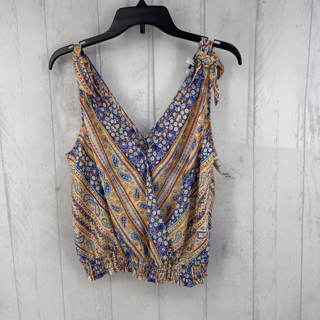 L paisley print crossover tank