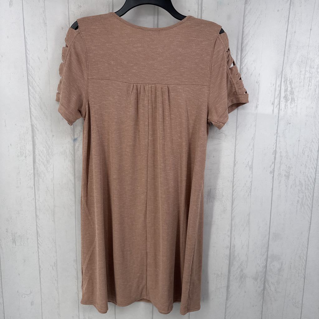 M ribbed s/s t-shirt dress