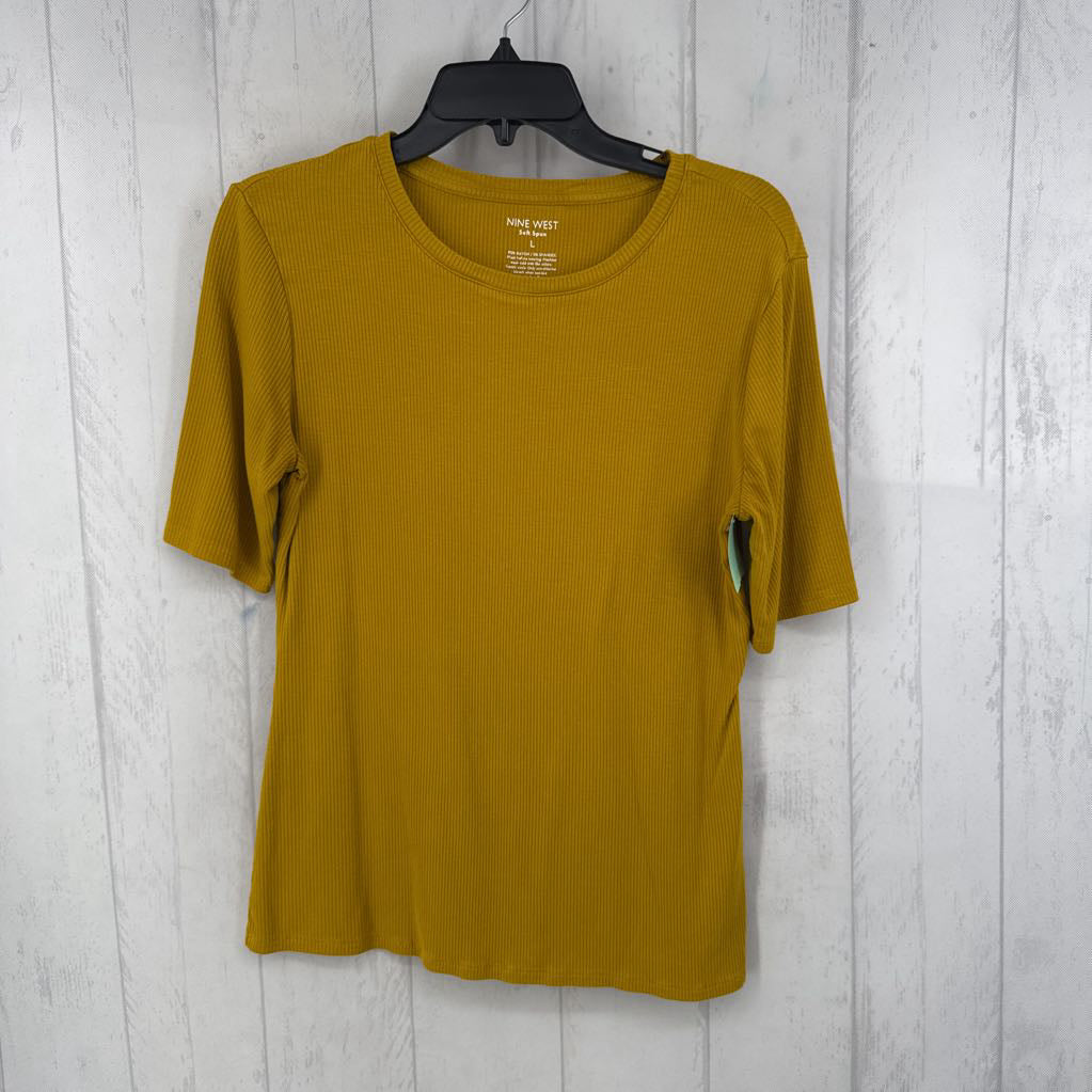 L ribbed s/s tee