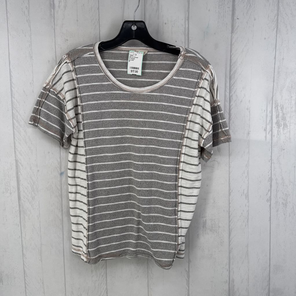 M striped crewneck s/s tee