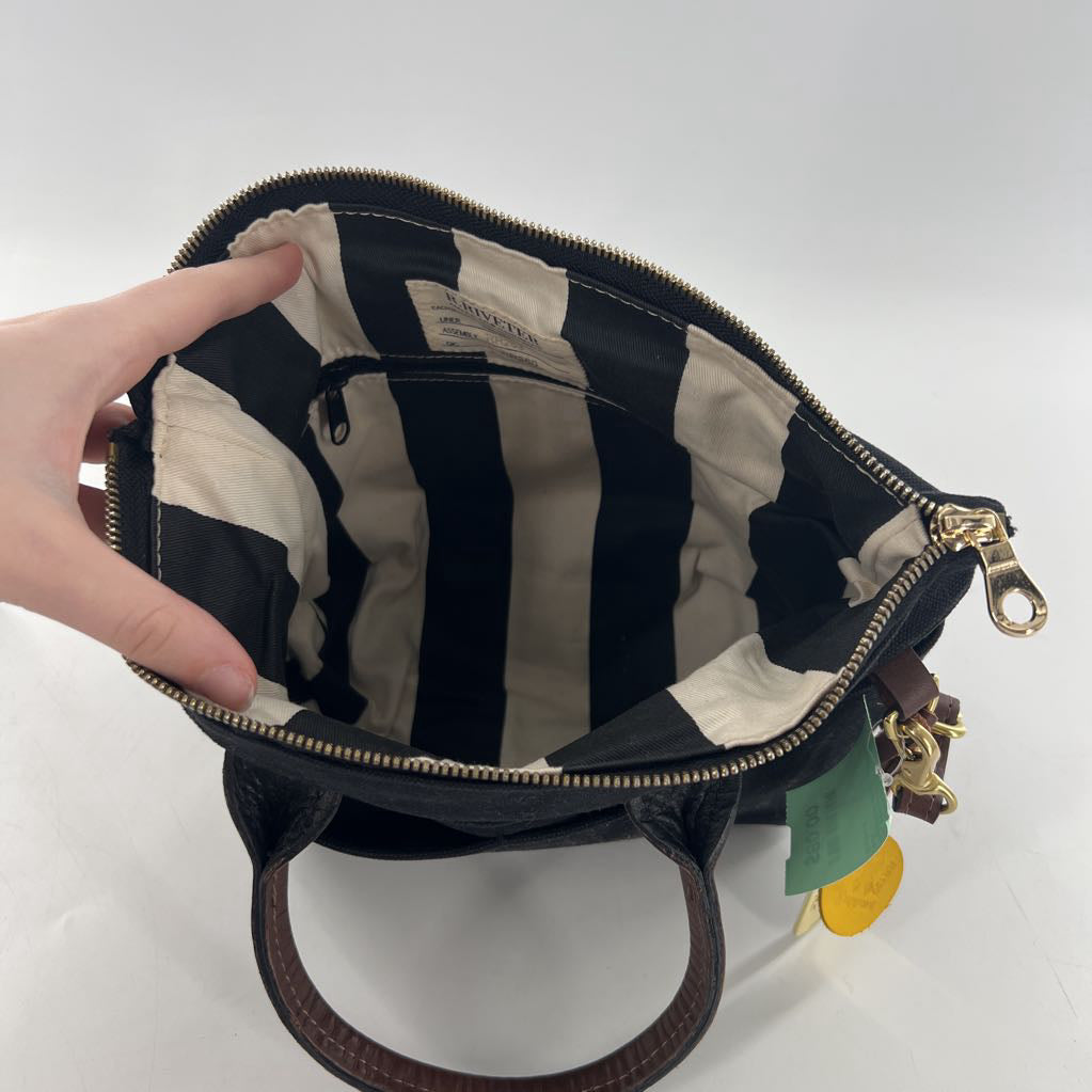 footed dual handle tote