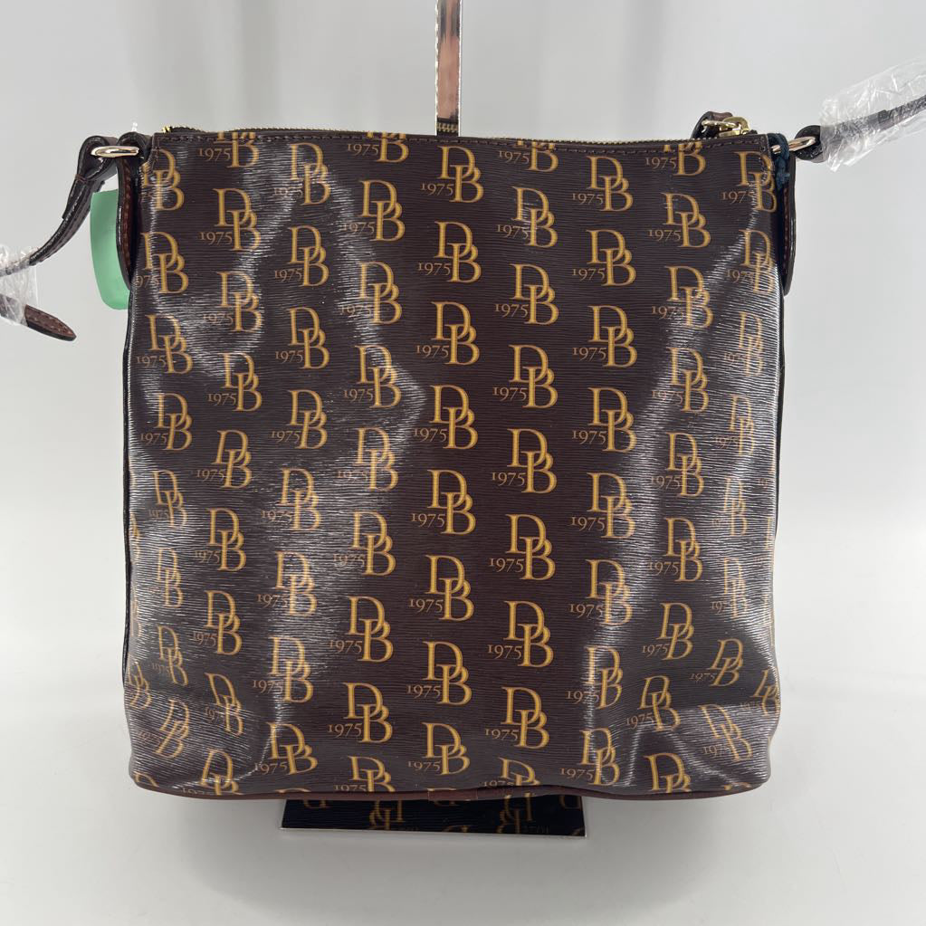 patent monogram crossbody