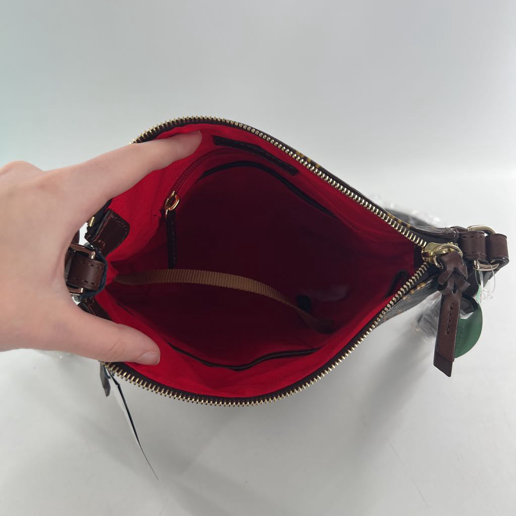 patent monogram crossbody