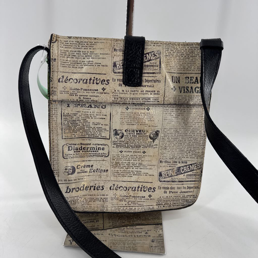 newspaper print crossbody