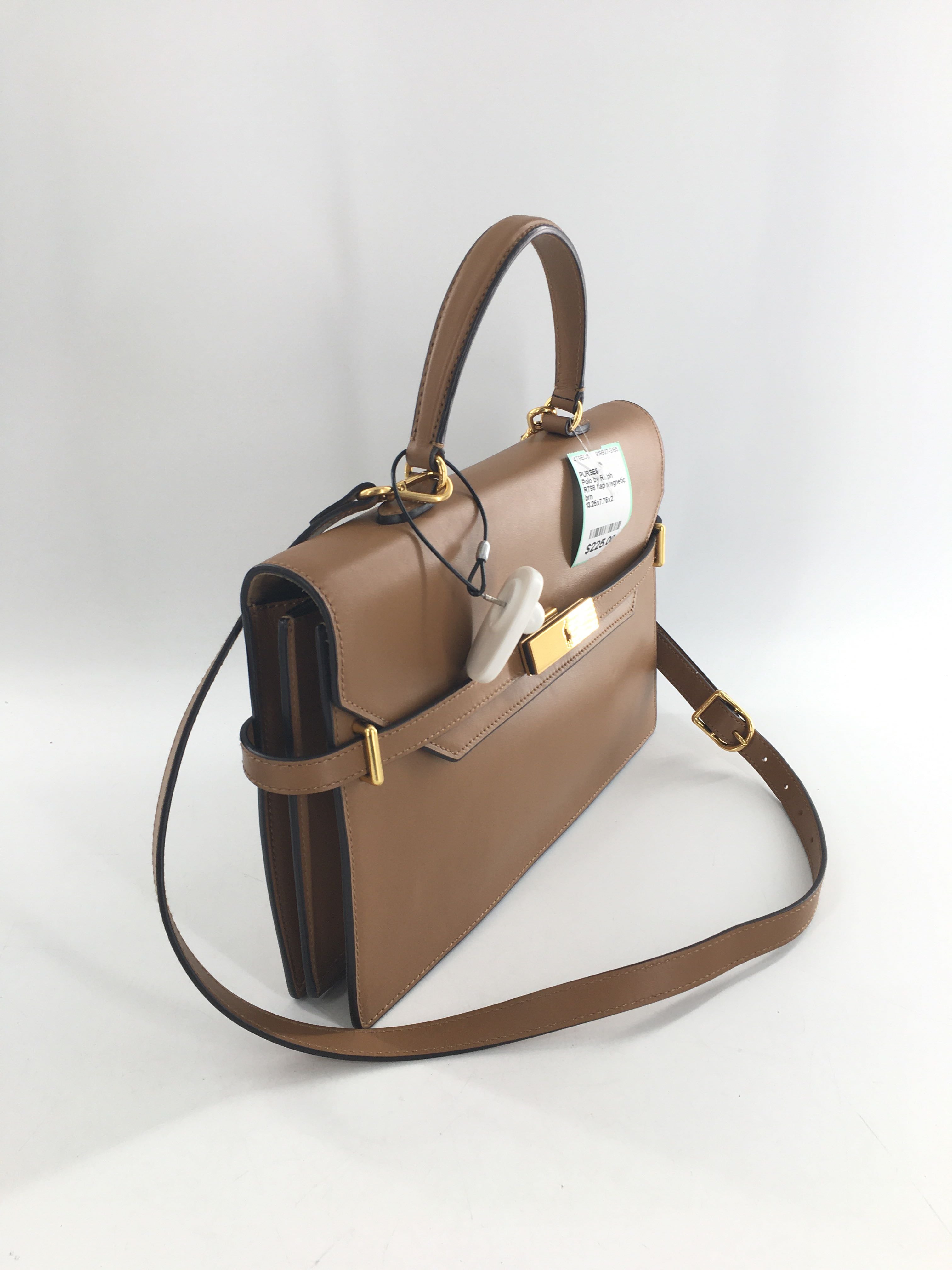 R798 flap magnetic id brass lock satchel