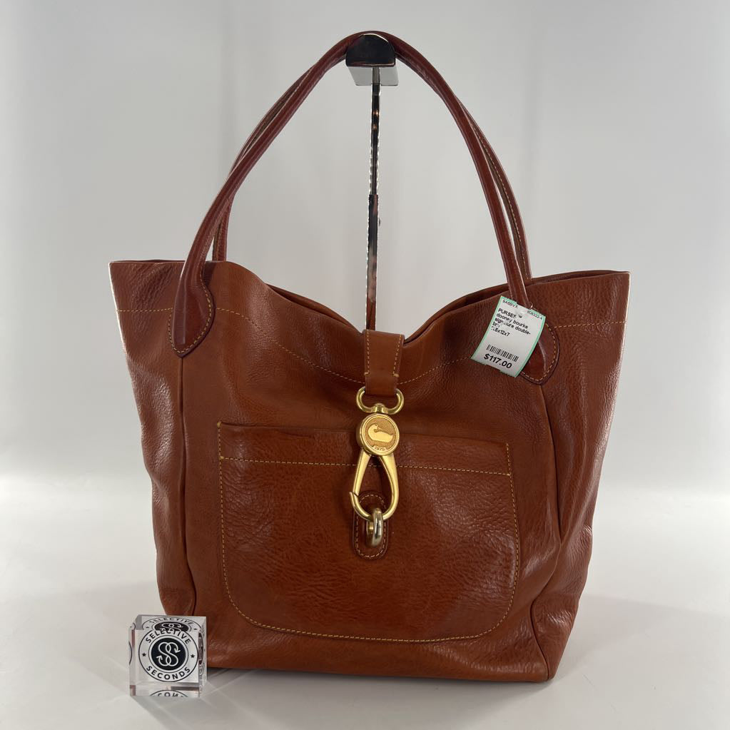 signature double-sided logo lock closure hobo shoulder bag