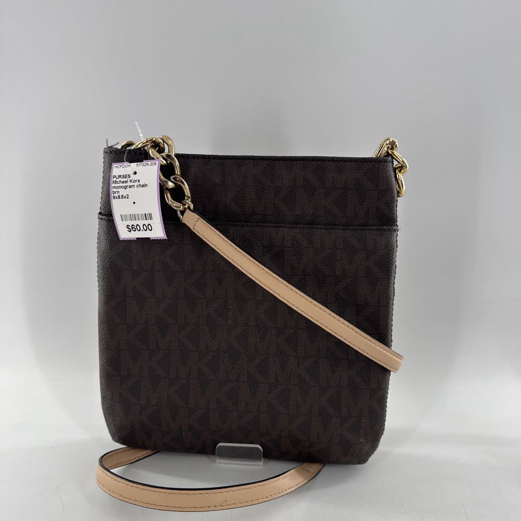 monogram chain strap crossbody