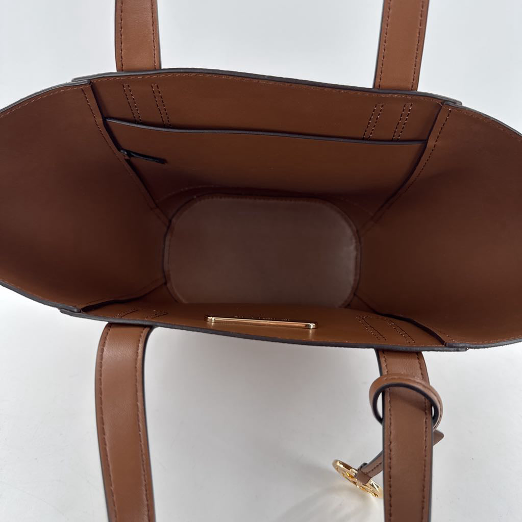 suede/leather open tote bag