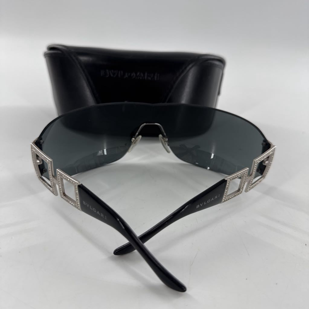 Bvlgari Shield Wrap Rimeless Sunglasses w/ case