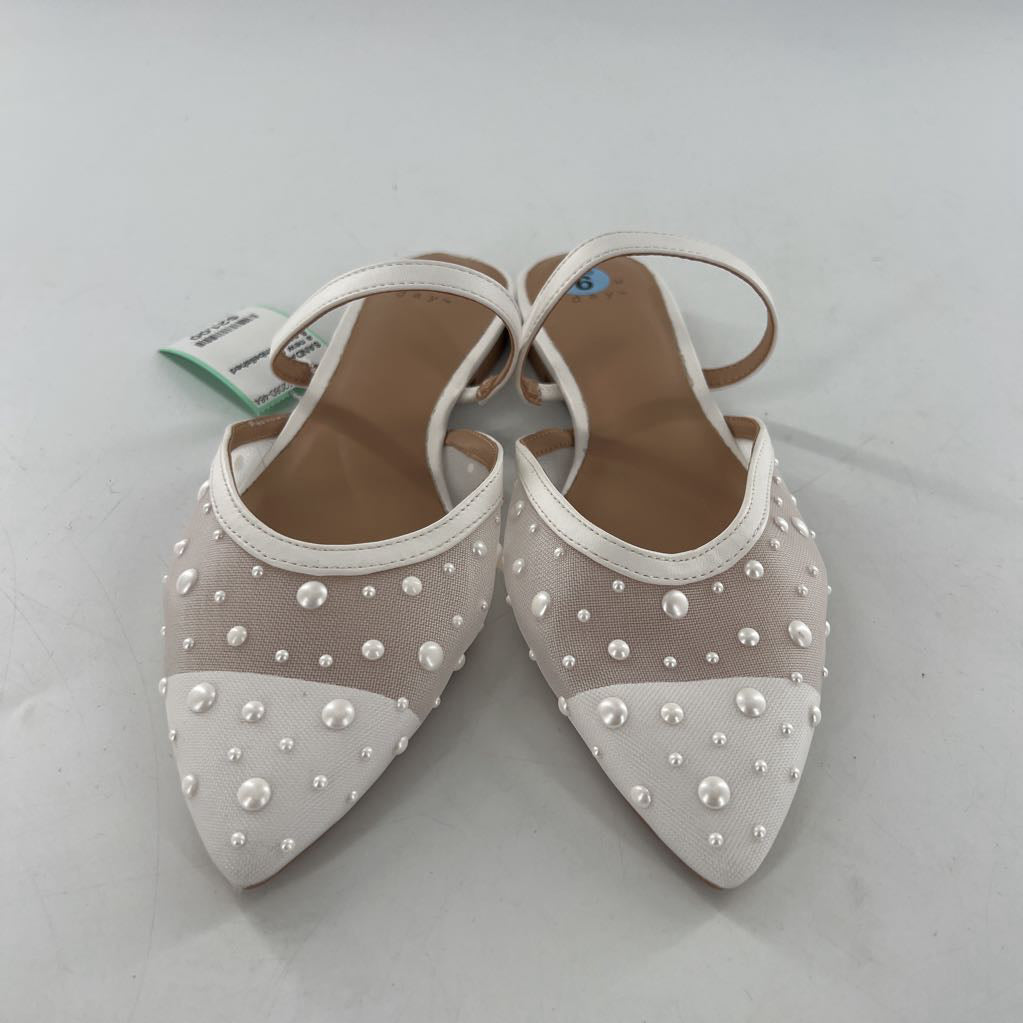 6 pearl embelished mule sandal