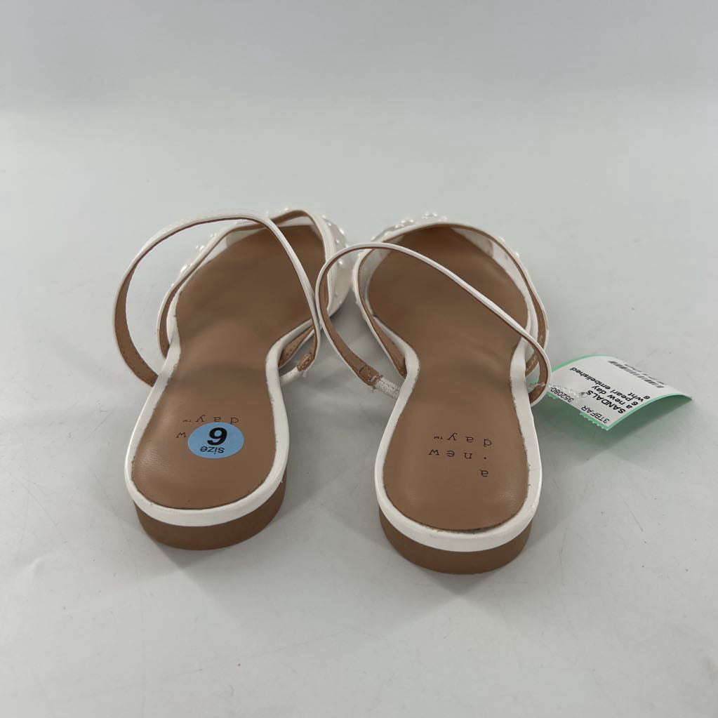 6 pearl embelished mule sandal