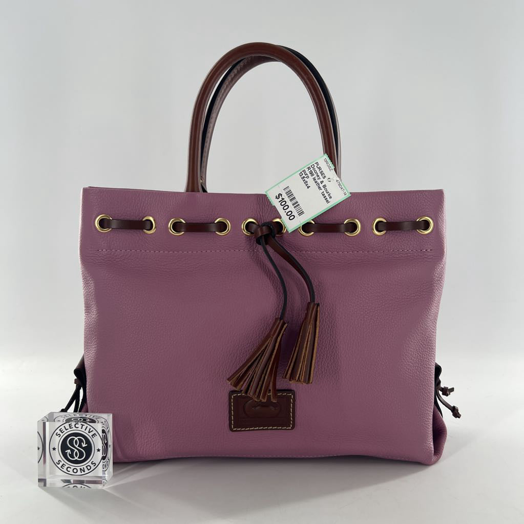 R198 leather tassel tote